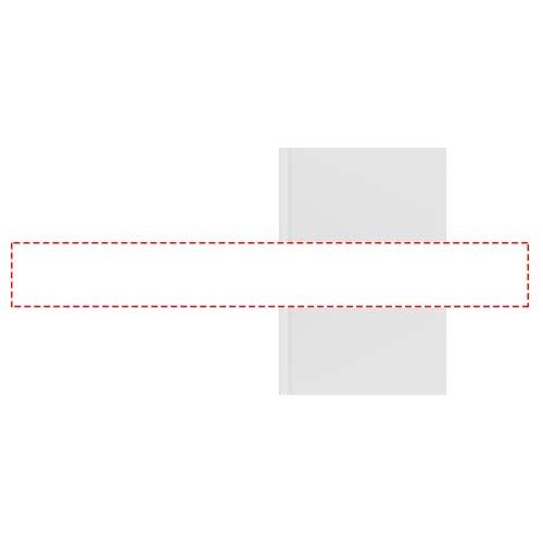 Standskizze: Druckverfahren Digitaldruck auf Papier auf Position „Papierband (max. 435 x 55 mm)“ – Novella Brontë A5 Hardcover Notizbuch mit glänzendem Finish – 100 Blatt