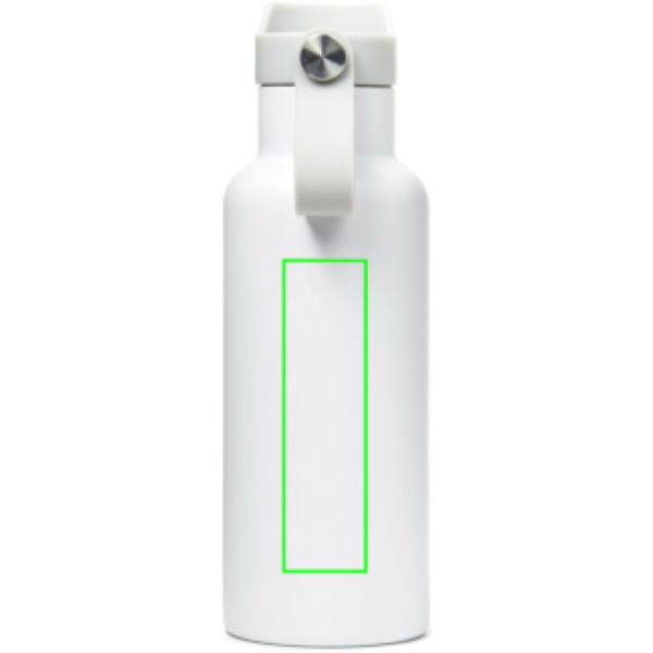 Standskizze: Druckverfahren Lasergravur auf Position „Artikel Rückseite“ – VINGA Balti Thermosflasche 500 ml — doppelwandig, vakuumisoliert, mit Logo veredelbar