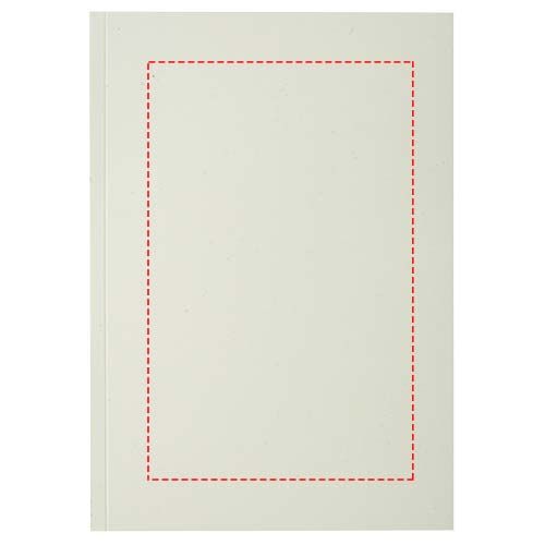 Standskizze: Druckverfahren DTF Transfer auf Position „Vorderumschlag (max. 108 x 170 mm)“ – Scribe A5 recyceltes Softcover Notizbuch
