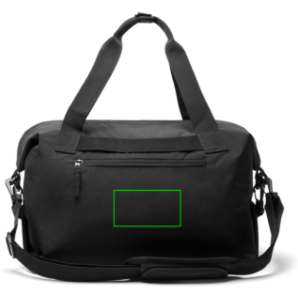 Standskizze: Druckverfahren Bestickung auf Position „Artikel Rückseite“ – KENTO Urban Weekender aus RCS-recyceltem Nylon, mit Logo veredelbar