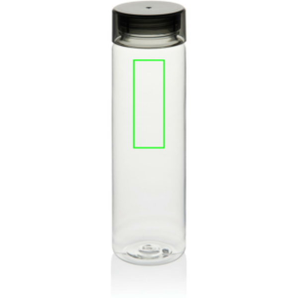 Standskizze: Druckverfahren Tampondruck auf Position „Artikel Rückseite oben (max. 25 x 70 mm)“ – VINGA Cott RCS RPET-Wasserflasche 600 ml mit Logodruck