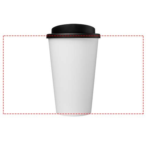 Standskizze: Druckverfahren 360 Digitaldruck auf Position „Becher (max. 236 x 132 mm)“ – Keswick Set aus recyceltem Material Novella Brontë Notizbuch und Americano Becher