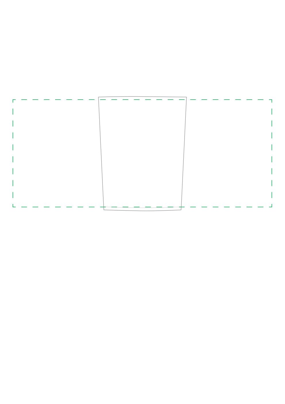 Standskizze: Druckposition „rundum (max. 191×79 mm)“ – Zahnputzbecher Fresh 0,2 l – Kunststoff, bedruckbar
