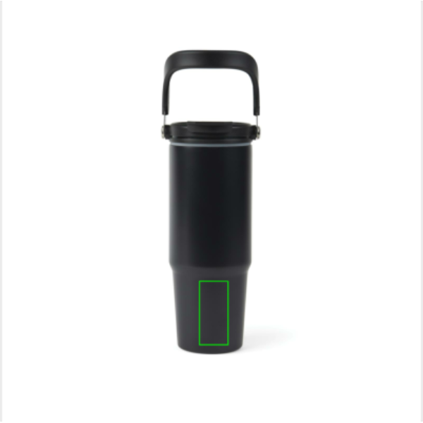 Standskizze: Druckverfahren Lasergravur auf Position „Artikel Vorderseite unten“ – VINGA Eos Trek 880 ml Vakuumflasche aus recyceltem Edelstahl (RCS)