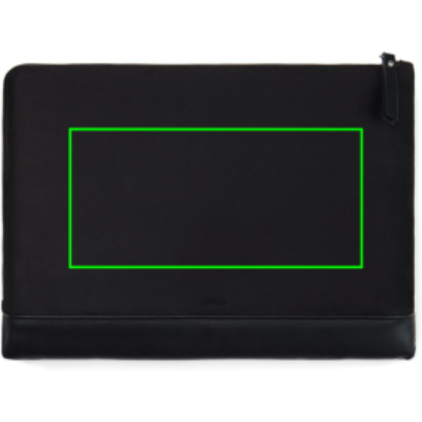 Standskizze: Druckverfahren Siebdruck Transfer auf Position „Artikel Rückseite“ – Vinga Marlow 16'' Laptop Sleeve – RCS-zertifiziertes Recyclingpolyester mit Logo