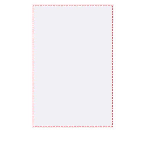 Standskizze: Druckverfahren Druck auf Papier auf Position „Vorderseite der Blätter (Hochformat, Rücken links) (max. 134 x 206 mm)“ – Keswick Set Novella Brontë Notizbuch und Americano Becher