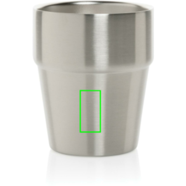 Standskizze: Druckverfahren Tampondruck auf Position „Artikel Vorderseite unten“ – Clark Doppelwandige RCS Kaffeetasse 300 ml aus recyceltem Edelstahl