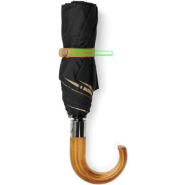 Standskizze: Druckverfahren Siebdruck Transfer auf Position „Band (max. 100 x 8 mm)“ – VINGA Bosler AWARE Taschenschirm aus recyceltem PET, 21 Zoll, mit Logo bedruckbar