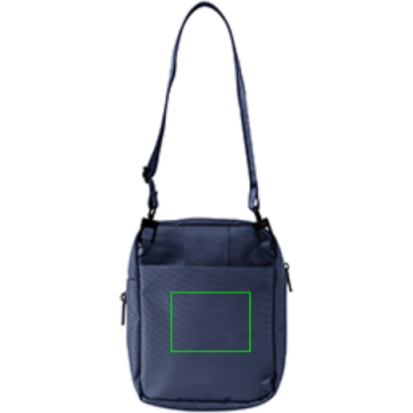 Standskizze: Druckverfahren Digital Transfer auf Position „Artikel Rückseite (max. 80 x 60 mm)“ – XD Design Boxy Sling Crossbody-Tasche aus recyceltem PET