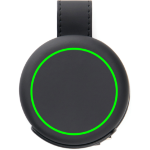 Standskizze: Druckverfahren Digitalprint auf Position „Unterseite (max. 45 x 45 mm)“ – VINGA Baltimore 2-in-1 Wireless Charger 15W aus recyceltem ABS/PU